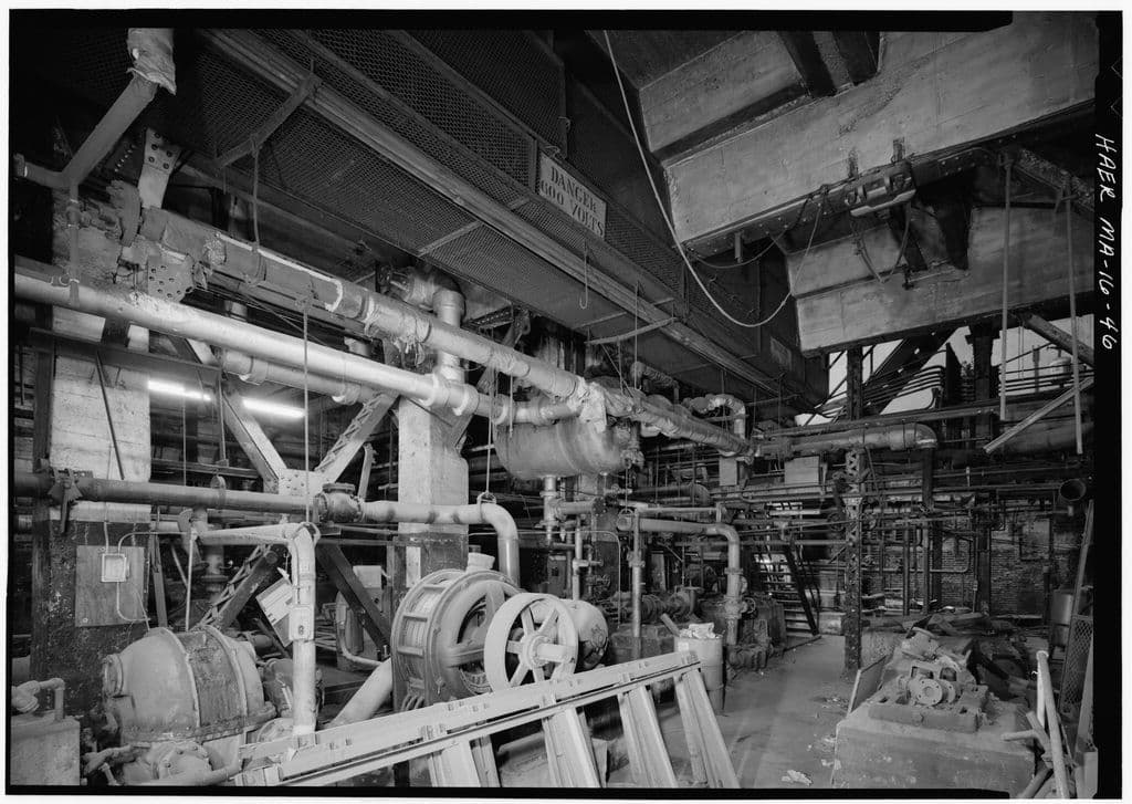 The powerhouse floor, looking east.