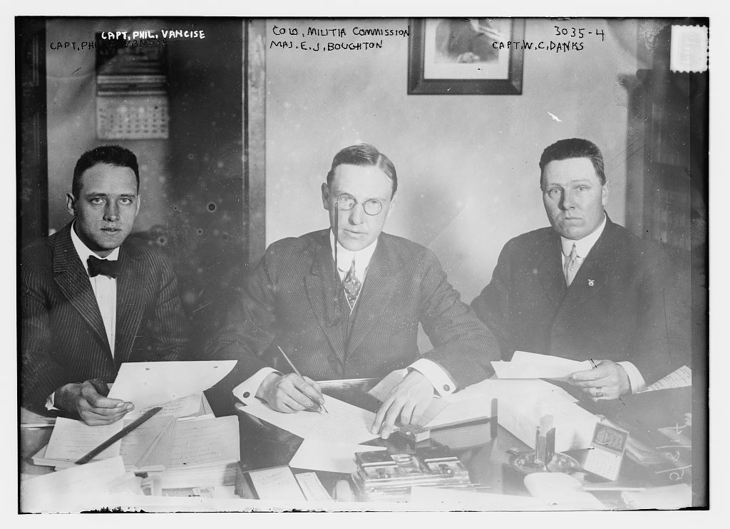 Officers of the Colorado militia commission: Vancise, Boughton and Danks.