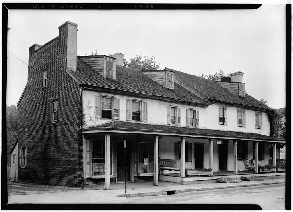The Fountain Inn, Elkton, in the same 1936 survey of Main Street.