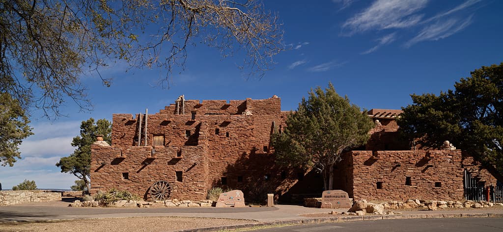 Hopi House at the Grand Canyon, 1905. Mary Colter designed it as a Fred Harvey souvenir shop.