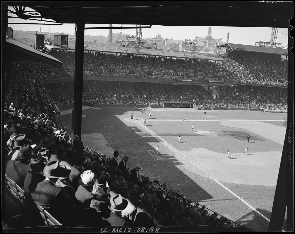 A Homestead Grays game at Griffith Stadium, Washington.