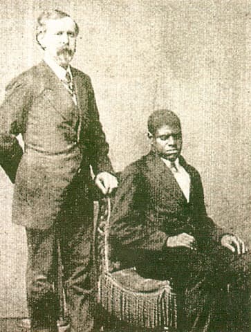 Thomas Wiggins seated, with General Bethune standing beside him. Bethune owned him.