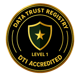 DTI Accredited - Data Trust Registry Trust Level 1