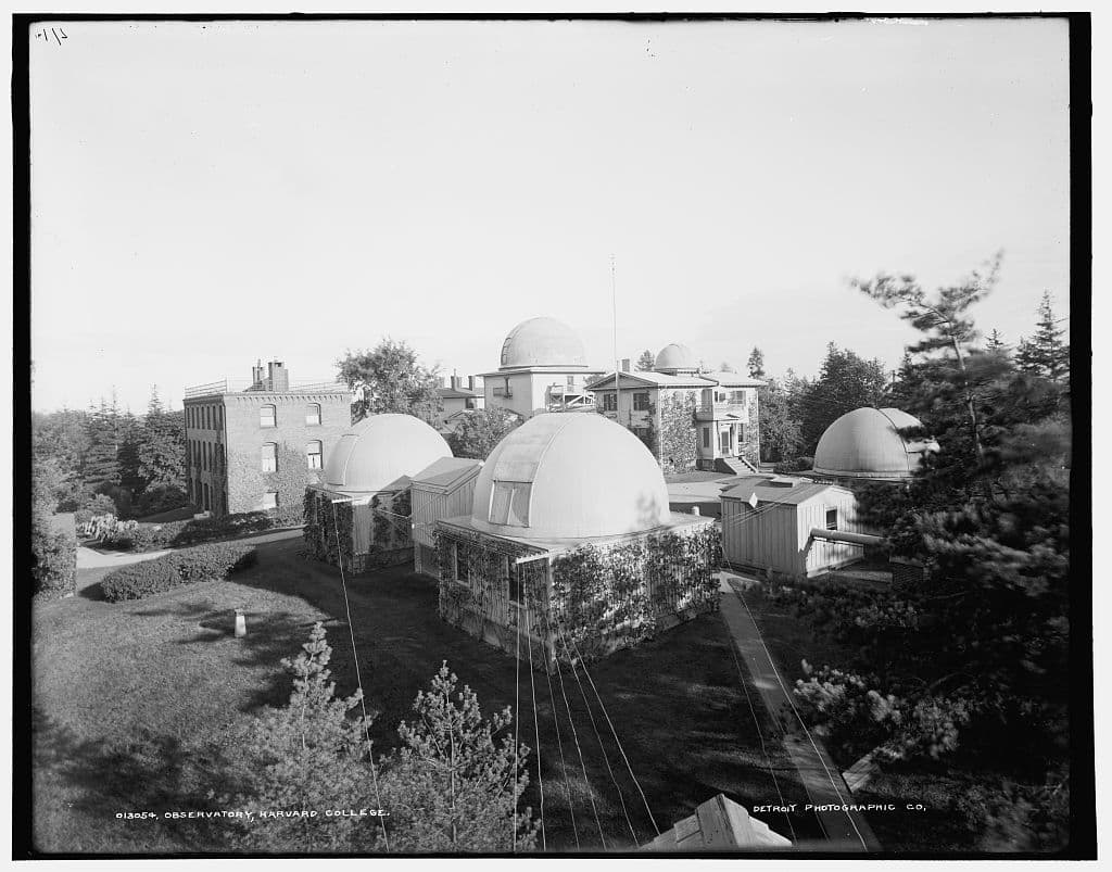 The Harvard College Observatory about 1900, where she worked for forty-five years.
