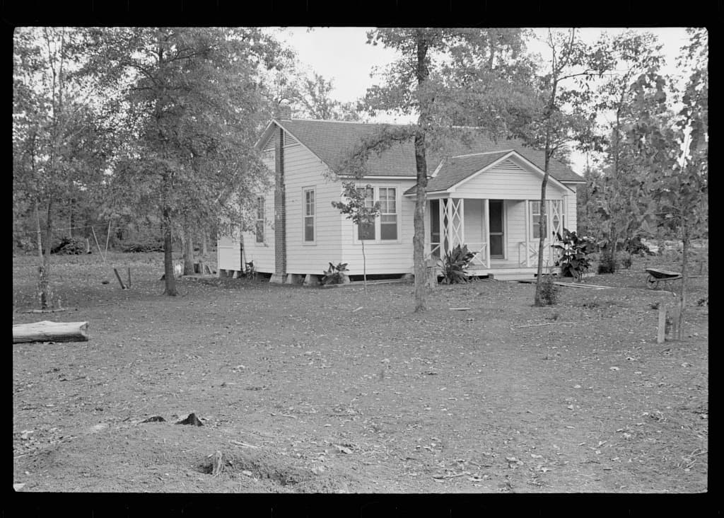 A colony house at Dyess, September 1935. Every family was allotted one.