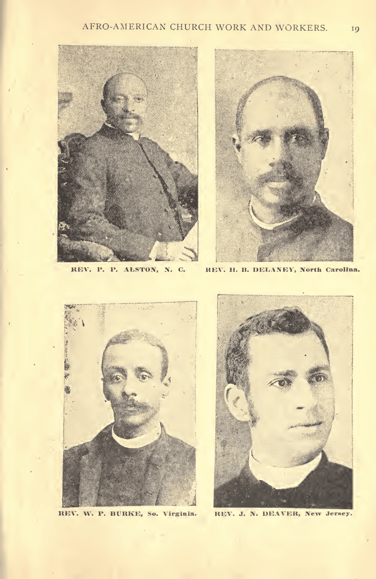 The page it comes from. Delany is at top right, among four priests the book set out to record.