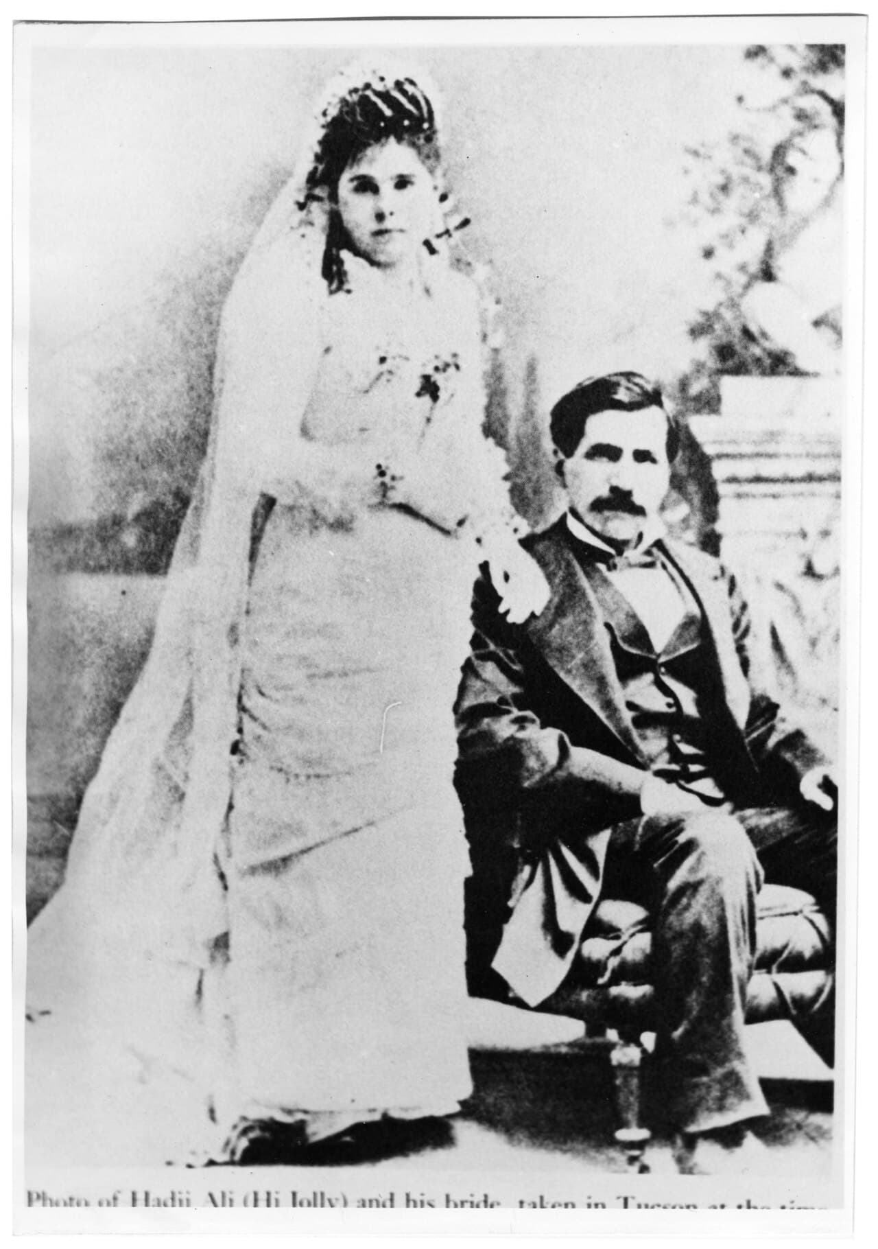 Hadji Ali, whom the soldiers called Hi Jolly, with his wife Gertrudis Serna.