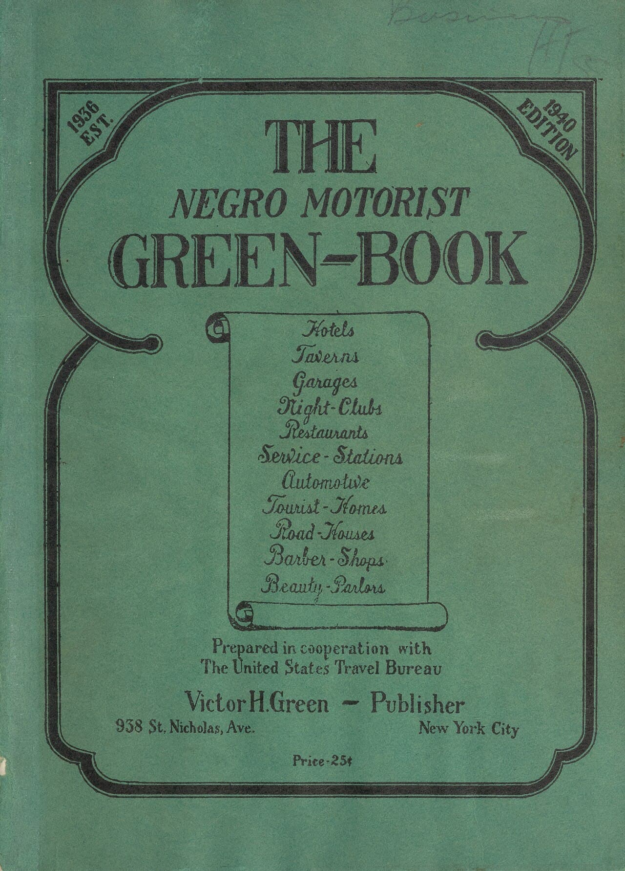The cover of the 1940 edition, scanned from the New York Public Library copy.