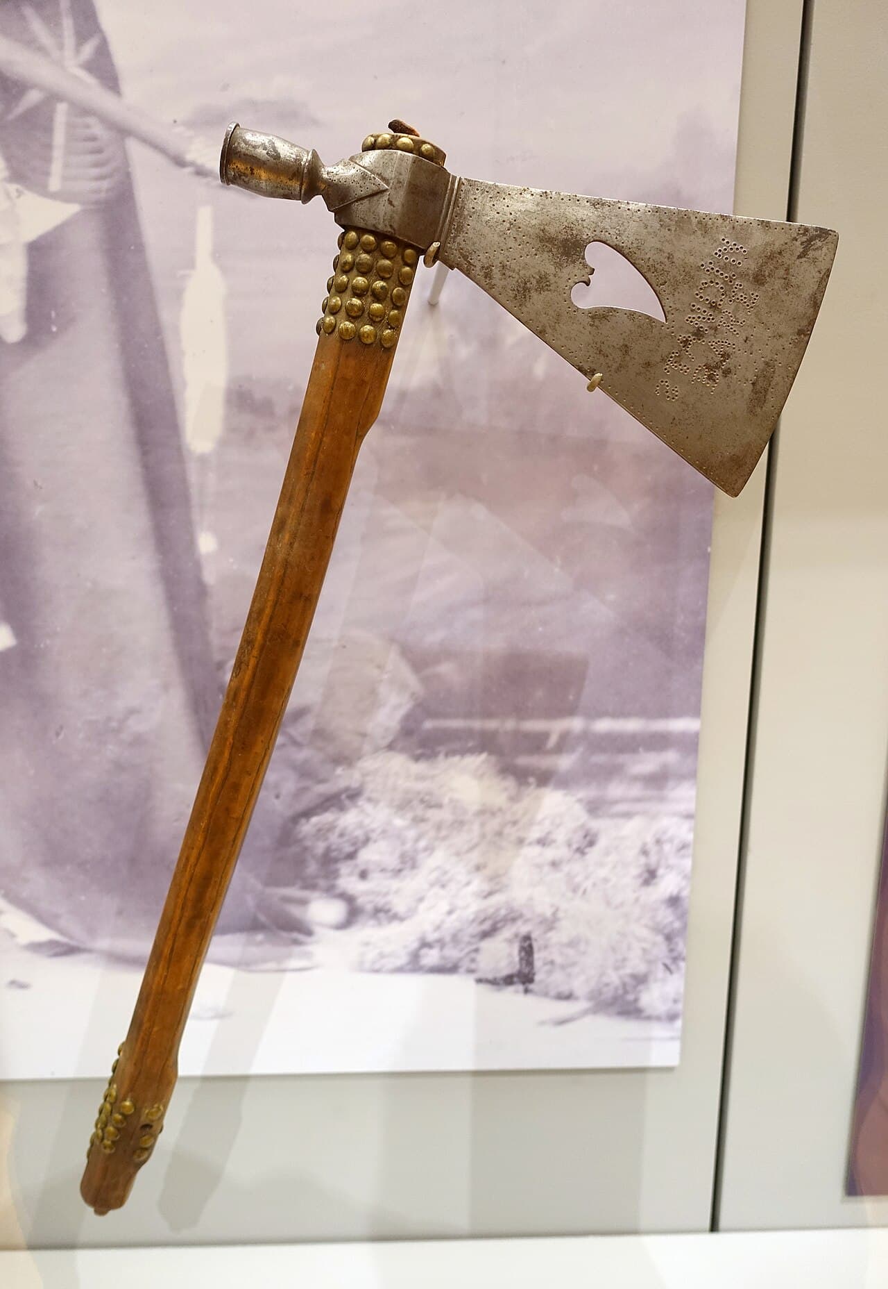 The pipe-tomahawk Standing Bear gave to his attorney John Lee Webster in 1879, now in the Peabody Museum.