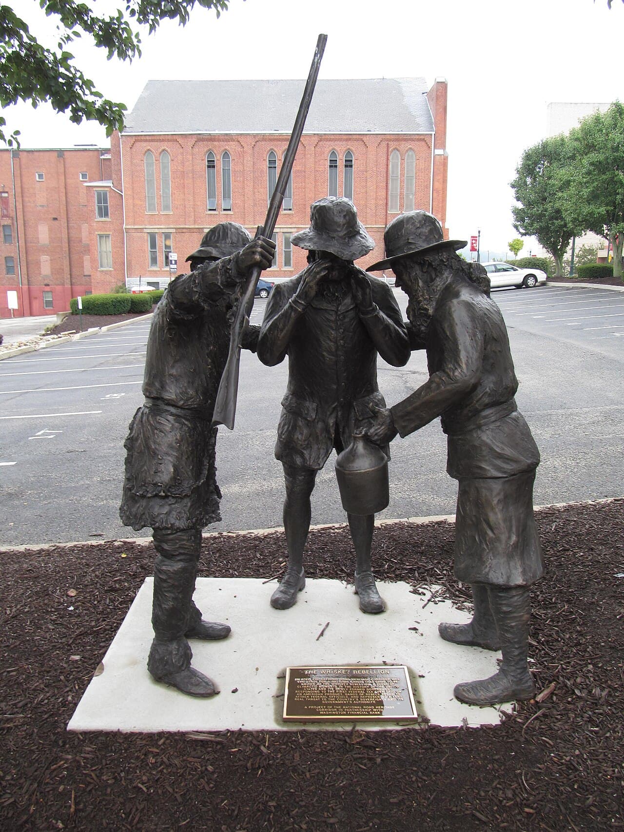 The memorial to the rebellion on Main Street in Washington, Pennsylvania.