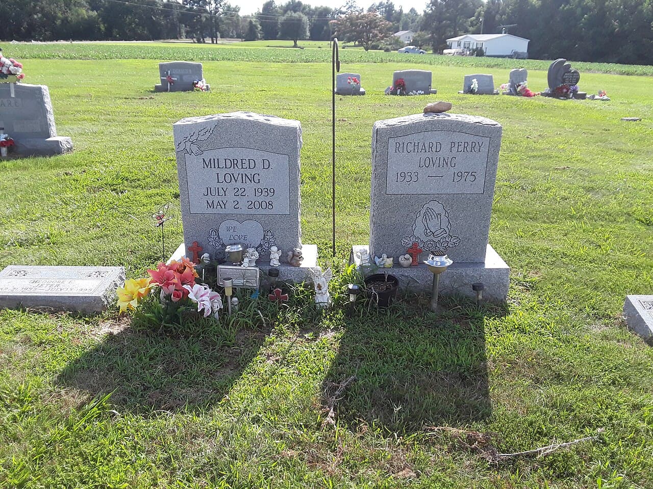 Their graves in Caroline County, Virginia.